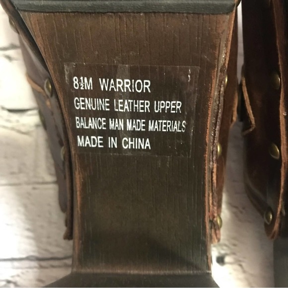 Warrior Leather Mules  by Z Universe Size 8.5 - Picture 12 of 14